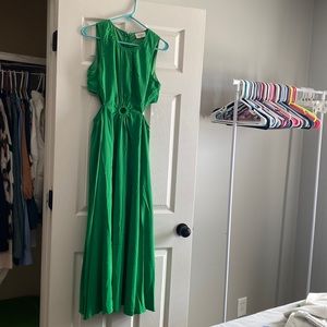 Green maxi dress